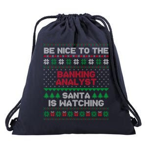 Xmas Gift For Banking Analyst Banking Analyst Ugly Sweater Gift Drawstring Bag