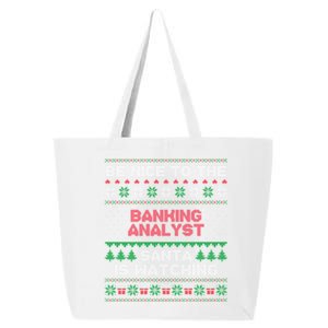 Xmas Gift For Banking Analyst Banking Analyst Ugly Sweater Gift 25L Jumbo Tote