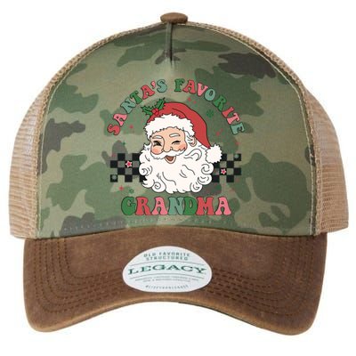 Xmas Grandma Grandmother Cute Santa Face Old Retro Christmas Gift Legacy Tie Dye Trucker Hat