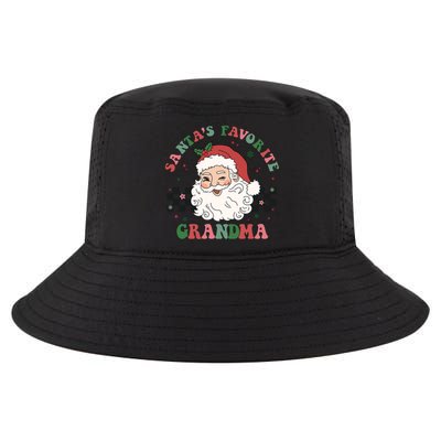 Xmas Grandma Grandmother Cute Santa Face Old Retro Christmas Gift Cool Comfort Performance Bucket Hat