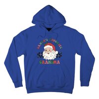 Xmas Grandma Grandmother Cute Santa Face Old Retro Christmas Gift Hoodie