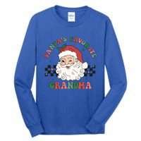 Xmas Grandma Grandmother Cute Santa Face Old Retro Christmas Gift Tall Long Sleeve T-Shirt