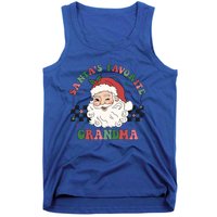 Xmas Grandma Grandmother Cute Santa Face Old Retro Christmas Gift Tank Top