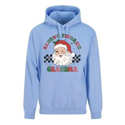 Xmas Grandma Grandmother Cute Santa Face Old Retro Christmas Gift Unisex Surf Hoodie