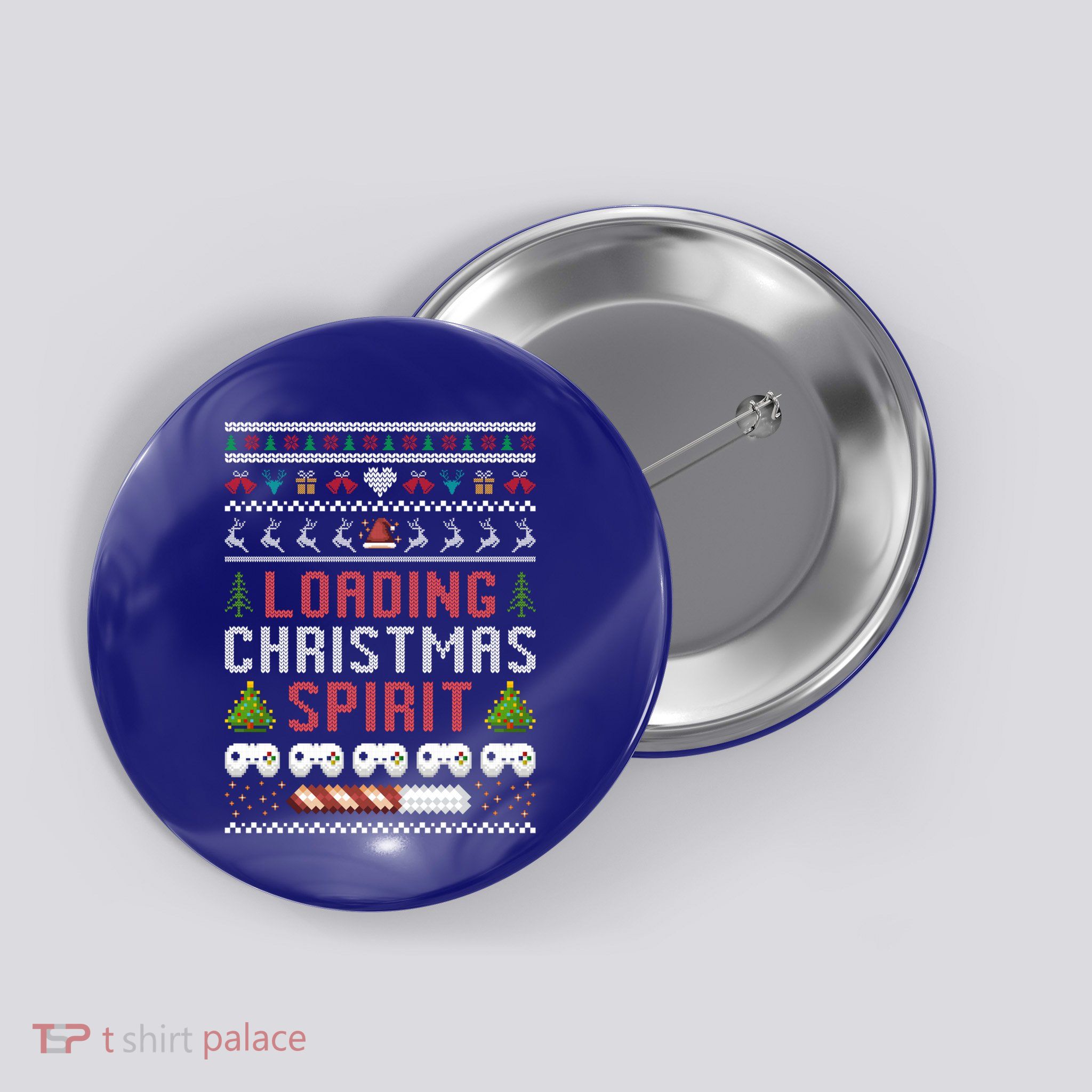 Xmas Gaming Loading Christmas Spirit Gamer Ugly Christmas Cute Gift Button