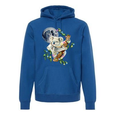 Xfunny Giftmas Lights Wild Animal Baby Koala With Mom Moon Koala Gift Premium Hoodie