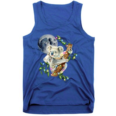 Xfunny Giftmas Lights Wild Animal Baby Koala With Mom Moon Koala Gift Tank Top