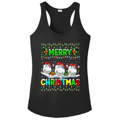 Xmas Golf Lighting Santa Hat Merry Christmas Golf Gift Ladies PosiCharge Competitor Racerback Tank