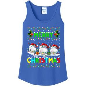 Xmas Golf Lighting Santa Hat Merry Christmas Golf Gift Ladies Essential Tank