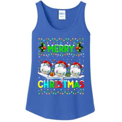 Xmas Golf Lighting Santa Hat Merry Christmas Golf Gift Ladies Essential Tank