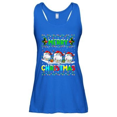 Xmas Golf Lighting Santa Hat Merry Christmas Golf Gift Ladies Essential Flowy Tank