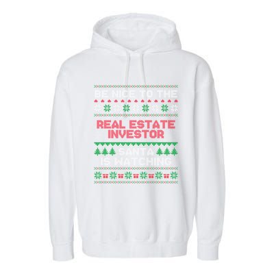 Xmas Gift Real Estate Investor Ugly Sweater Gift Garment-Dyed Fleece Hoodie