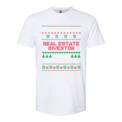 Xmas Gift Real Estate Investor Ugly Sweater Gift Softstyle CVC T-Shirt