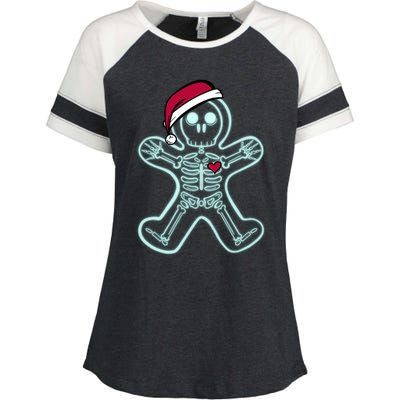 Xray Gingerbread Skeleton Christmas Nurse Xray Tech Great Gift Enza Ladies Jersey Colorblock Tee