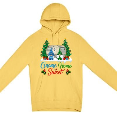 Xmas Gnome Sweet Home Funny Camper Camping Christmas Gift Premium Pullover Hoodie