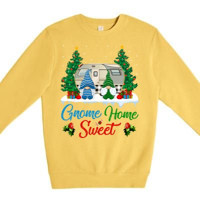 Xmas Gnome Sweet Home Funny Camper Camping Christmas Gift Premium Crewneck Sweatshirt