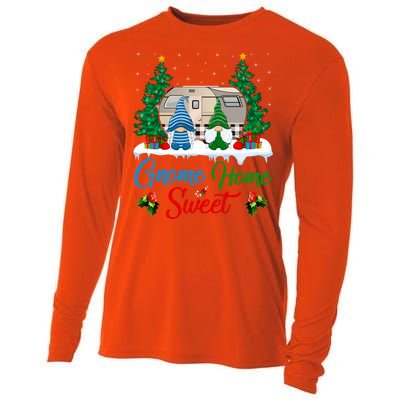 Xmas Gnome Sweet Home Funny Camper Camping Christmas Gift Cooling Performance Long Sleeve Crew