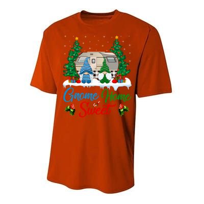 Xmas Gnome Sweet Home Funny Camper Camping Christmas Gift Performance Sprint T-Shirt