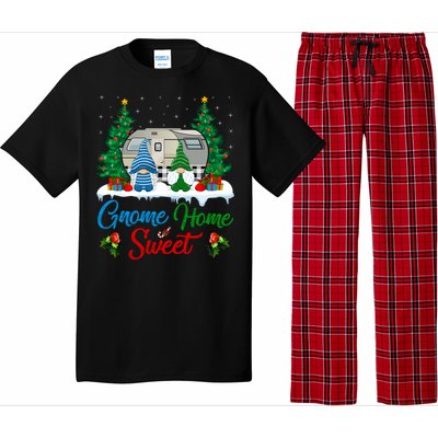 Xmas Gnome Sweet Home Funny Camper Camping Christmas Gift Pajama Set