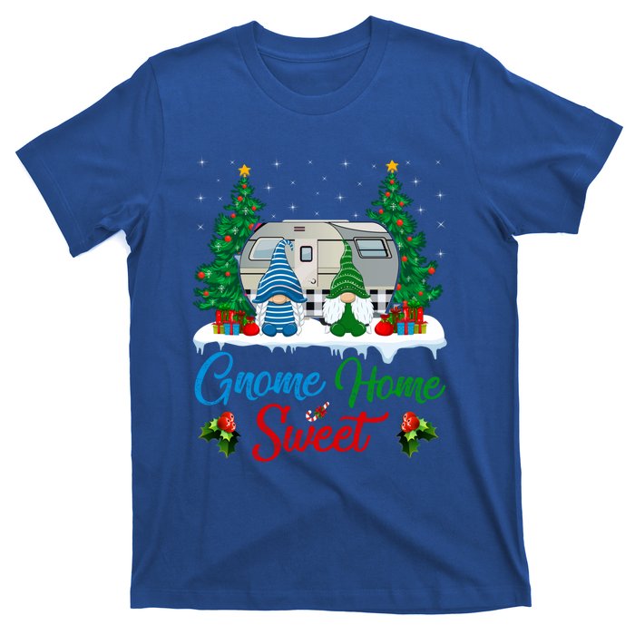 Xmas Gnome Sweet Home Funny Camper Camping Christmas Gift T-Shirt