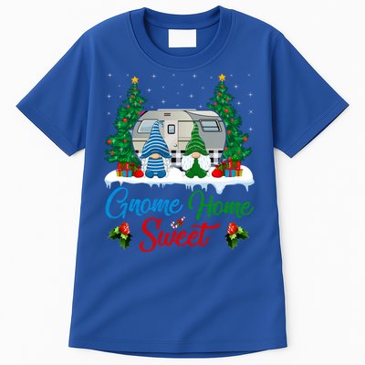 Xmas Gnome Sweet Home Funny Camper Camping Christmas Gift Tall T-Shirt