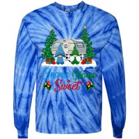 Xmas Gnome Sweet Home Funny Camper Camping Christmas Gift Tie-Dye Long Sleeve Shirt