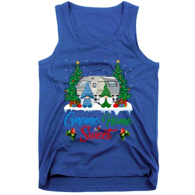 Xmas Gnome Sweet Home Funny Camper Camping Christmas Gift Tank Top