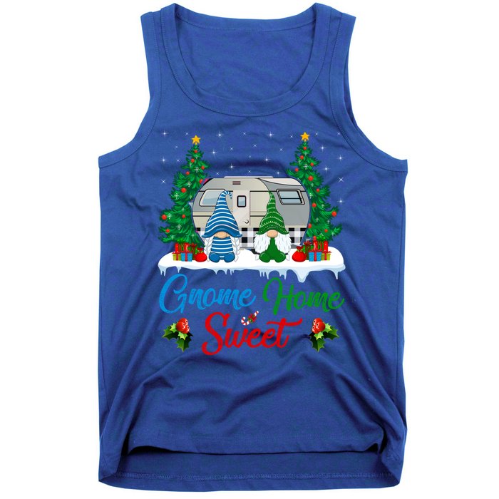 Xmas Gnome Sweet Home Funny Camper Camping Christmas Gift Tank Top