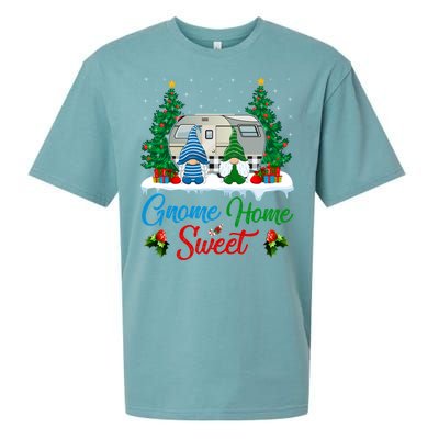 Xmas Gnome Sweet Home Funny Camper Camping Christmas Gift Sueded Cloud Jersey T-Shirt