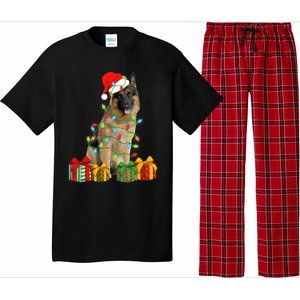 Xmas Ger Shepherd Dog Christmas Lights Puppy Lover Great Gift Pajama Set