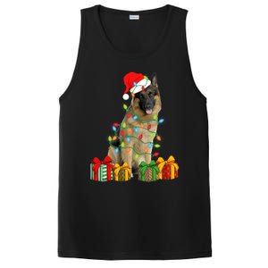 Xmas Ger Shepherd Dog Christmas Lights Puppy Lover Great Gift PosiCharge Competitor Tank