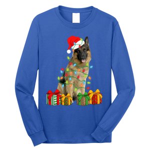 Xmas Ger Shepherd Dog Christmas Lights Puppy Lover Great Gift Long Sleeve Shirt