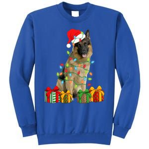 Xmas Ger Shepherd Dog Christmas Lights Puppy Lover Great Gift Sweatshirt