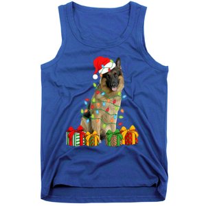 Xmas Ger Shepherd Dog Christmas Lights Puppy Lover Great Gift Tank Top