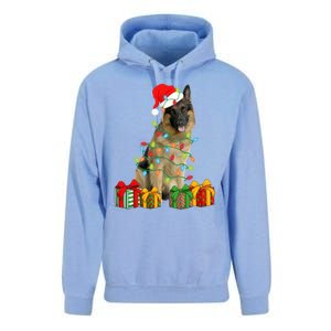 Xmas Ger Shepherd Dog Christmas Lights Puppy Lover Great Gift Unisex Surf Hoodie