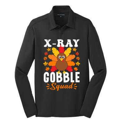 Xray Gobble Squad Gift Funny Turkey Thanksgiving Gift Silk Touch Performance Long Sleeve Polo