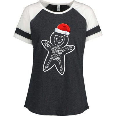 XRay Gingerbread Skeleton Christmas Nurse Xray Tech Meaningful Gift Enza Ladies Jersey Colorblock Tee