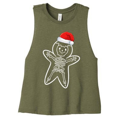 XRay Gingerbread Skeleton Christmas Nurse Xray Tech Meaningful Gift Women's Racerback Cropped Tank