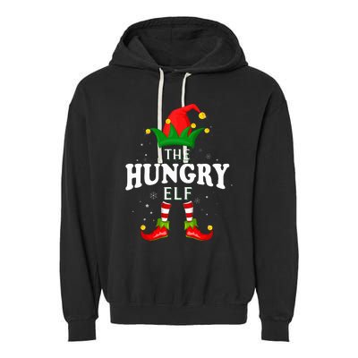 Xmas Hungry Elf Family Matching Christmas Pajama Garment-Dyed Fleece Hoodie