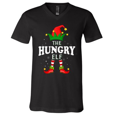 Xmas Hungry Elf Family Matching Christmas Pajama V-Neck T-Shirt