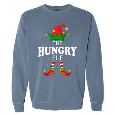 Xmas Hungry Elf Family Matching Christmas Pajama Garment-Dyed Sweatshirt