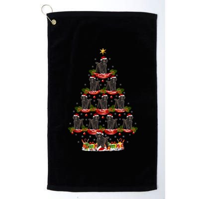 Xmas Holiday Funny Santa Poodle Dog Christmas Tree Funny Gift Platinum Collection Golf Towel