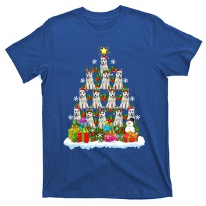 Xmas Holiday Funny Santa Siberian Husky Dog Christmas Tree Gift T-Shirt