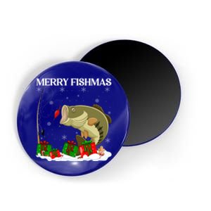 Xmas Holiday Fish Fishing Fishmas Bass Fish Merry Christmas Funny Gift Magnet