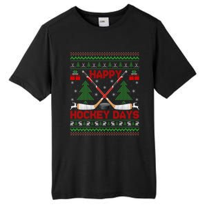 Xmas Happy Hockeydays Ugly Ice Hockey Christmas Gift Tall Fusion ChromaSoft Performance T-Shirt