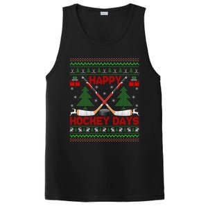 Xmas Happy Hockeydays Ugly Ice Hockey Christmas Gift PosiCharge Competitor Tank