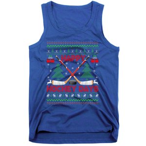 Xmas Happy Hockeydays Ugly Ice Hockey Christmas Gift Tank Top