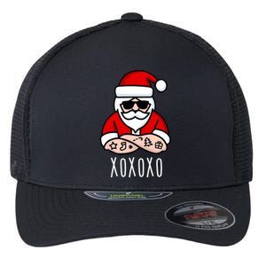 XOXOXO Ho Ho Ho Cool Santa Flexfit Unipanel Trucker Cap