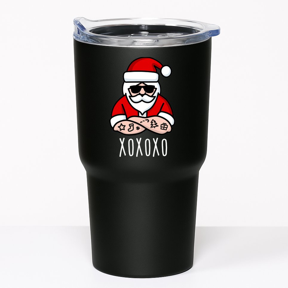 XOXOXO Ho Ho Ho Cool Santa Tumbler