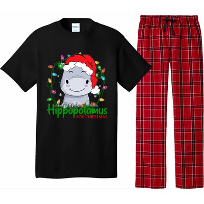 Xmas Hippo I Want A Hippopotamus For Christmas Pjs Gift Pajama Set